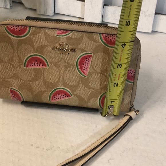 Coach #3140 Wristlet Wallet Watermelon Print - Picture 9 of 11
